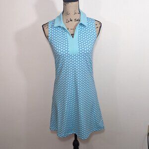 Sigrid Olsen Golf Tennis Sleeveless Stretch Preppy Athleisure Mini Dress Blue XS